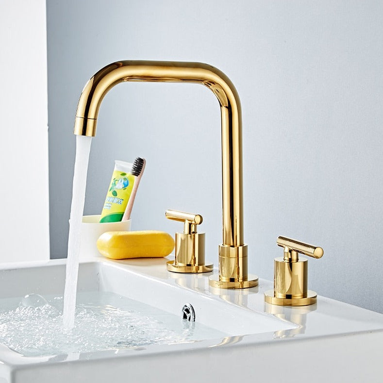 3-Loch Badezimmer-Armatur – Klassisch & Funktional-Aster Selection