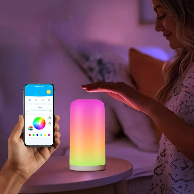 RGB-LED-Tischleuchte, dimmbar