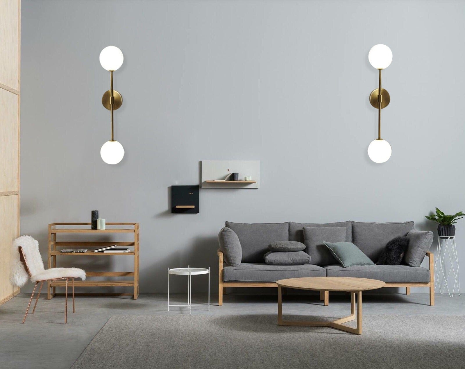 Runde Milchglas Led Wandleuchte