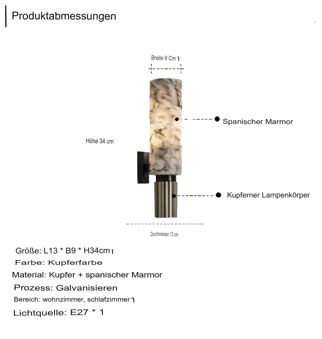 Luxuriose Marmor Wandleuchte