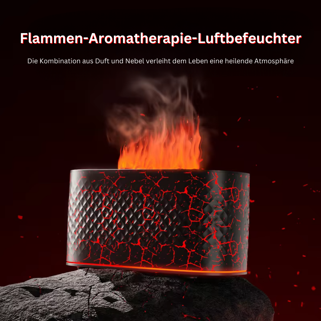 Aroma humidifier with LED flame effect – wellness & design combined
