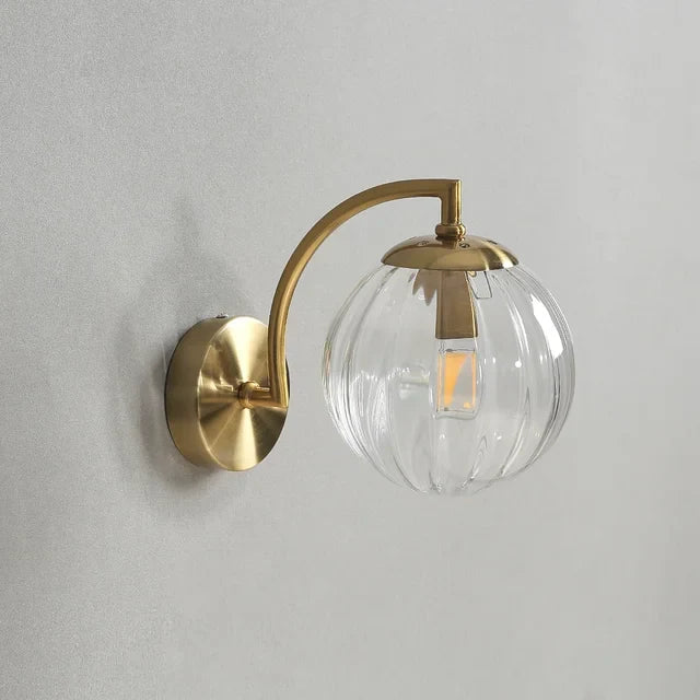 Glass wall lamp with a modern flair