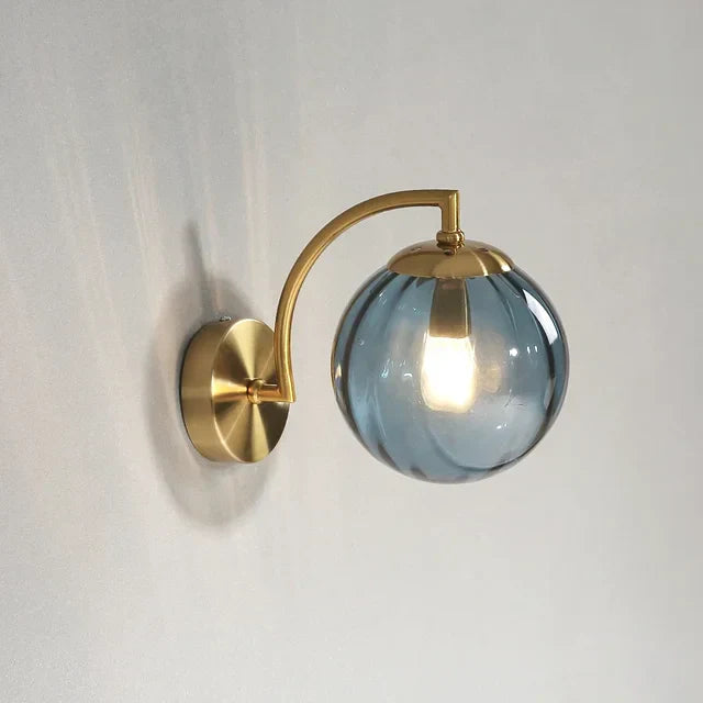 Glass wall lamp with a modern flair