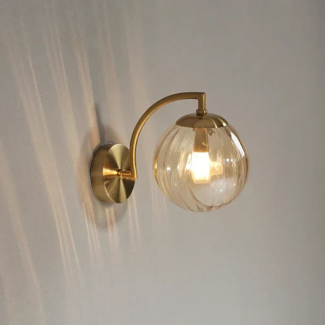 Glass wall lamp with a modern flair