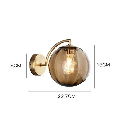 Glass wall lamp with a modern flair