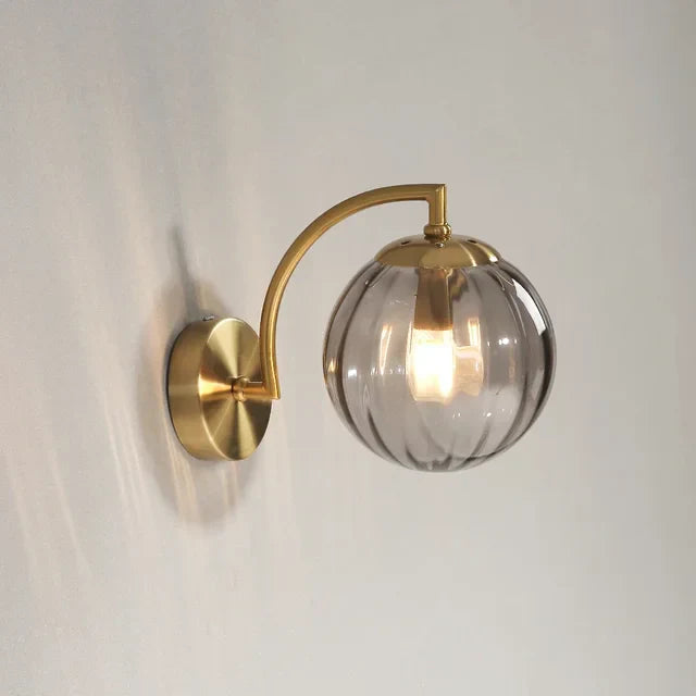Glass wall lamp with a modern flair