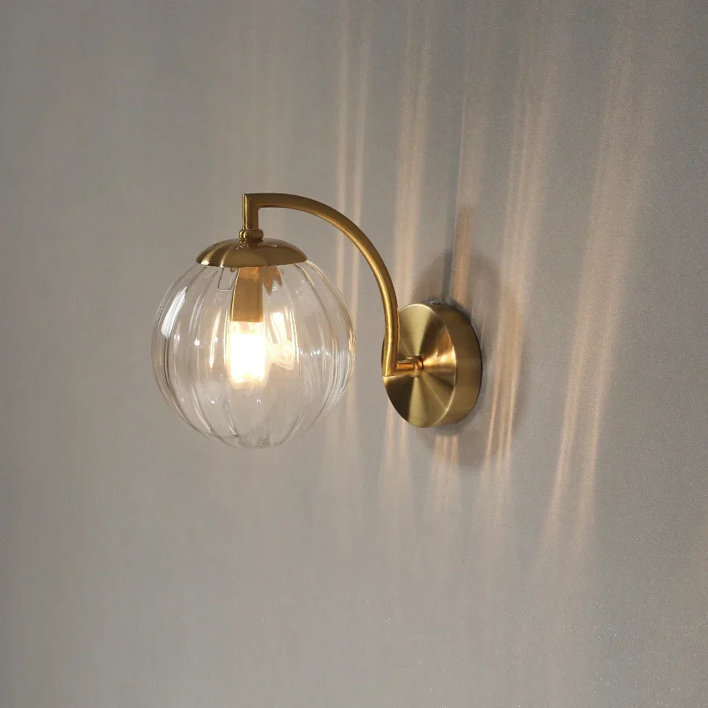 Glass wall lamp with a modern flair