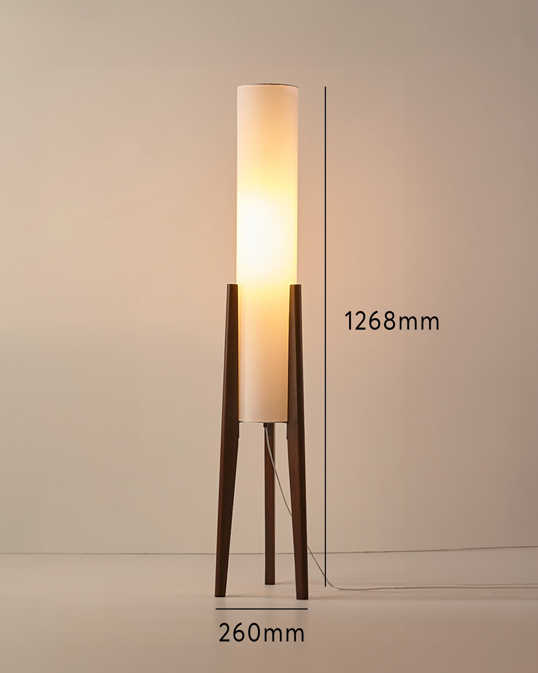 Bodenlampe im rustikalen Stil – Edles Walnussholz für natürliche Eleganz