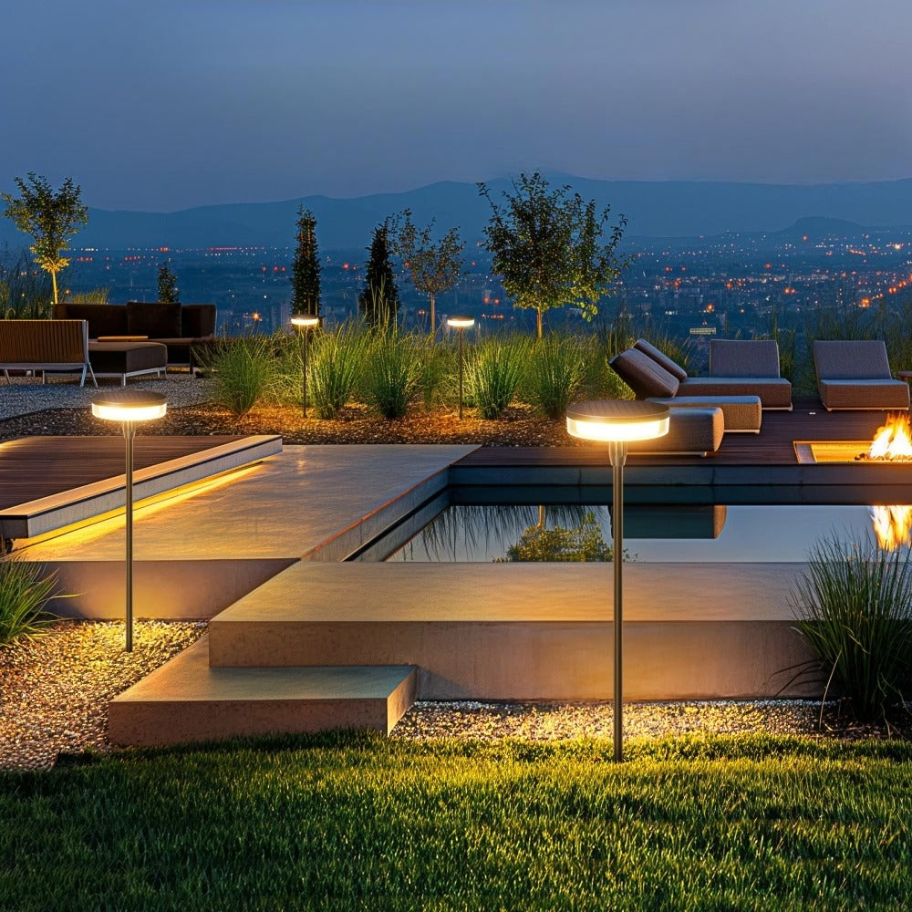 Solarbetriebene schwingende Gartenleuchte