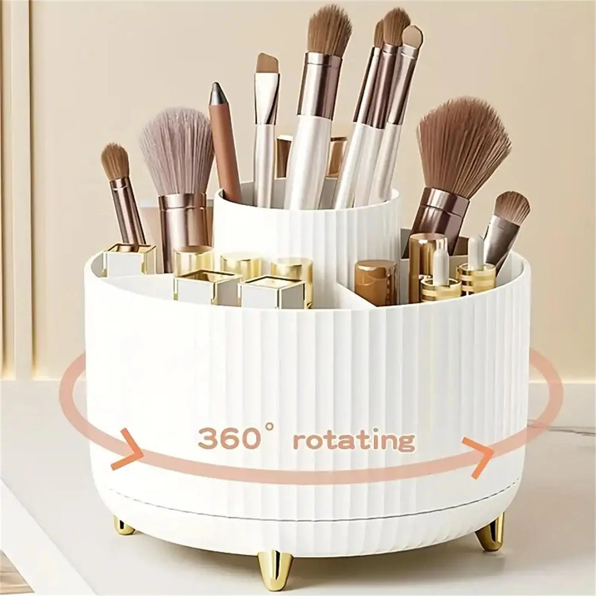 360° drehbarer Make-up- und Kosmetikorganizer