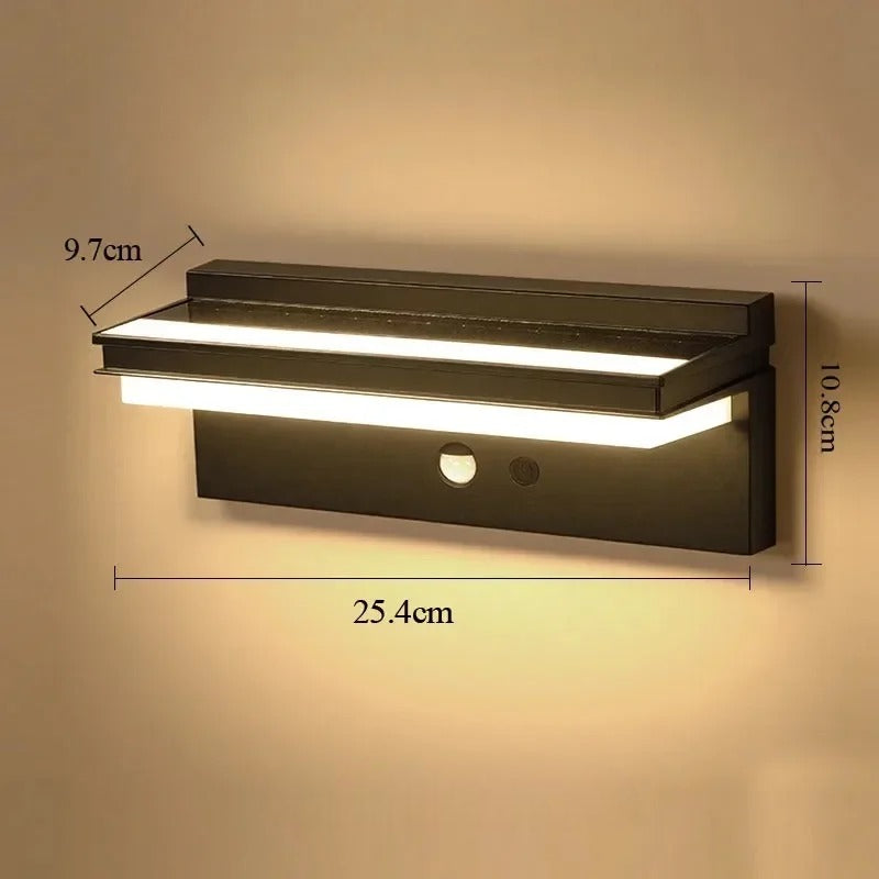Solar-Wandleuchte mit Bewegungsmelder