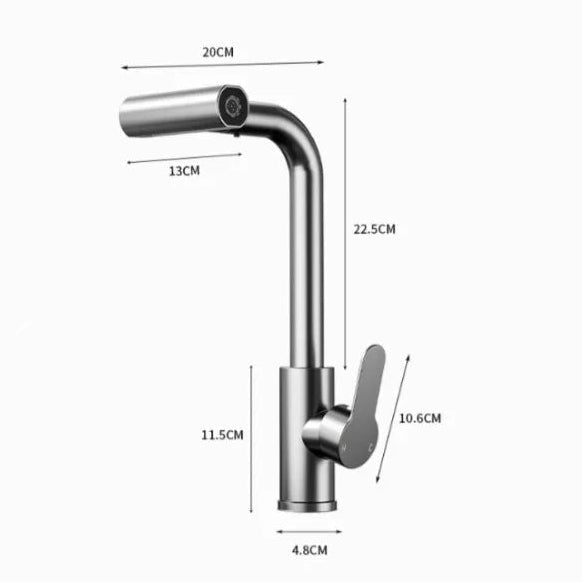 Küchenarmatur mit Wasserfallauszug und mehreren Betriebsmodi