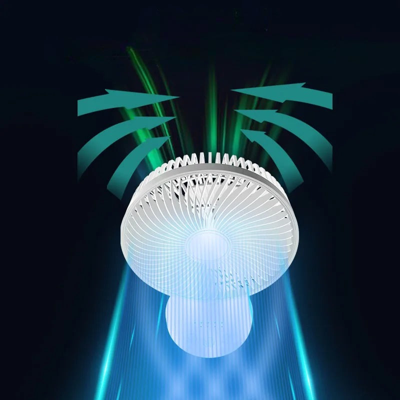 Wiederaufladbarer oszillierender Tischventilator