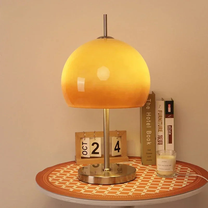 Retro-Pilz-Glas-Stehlampe