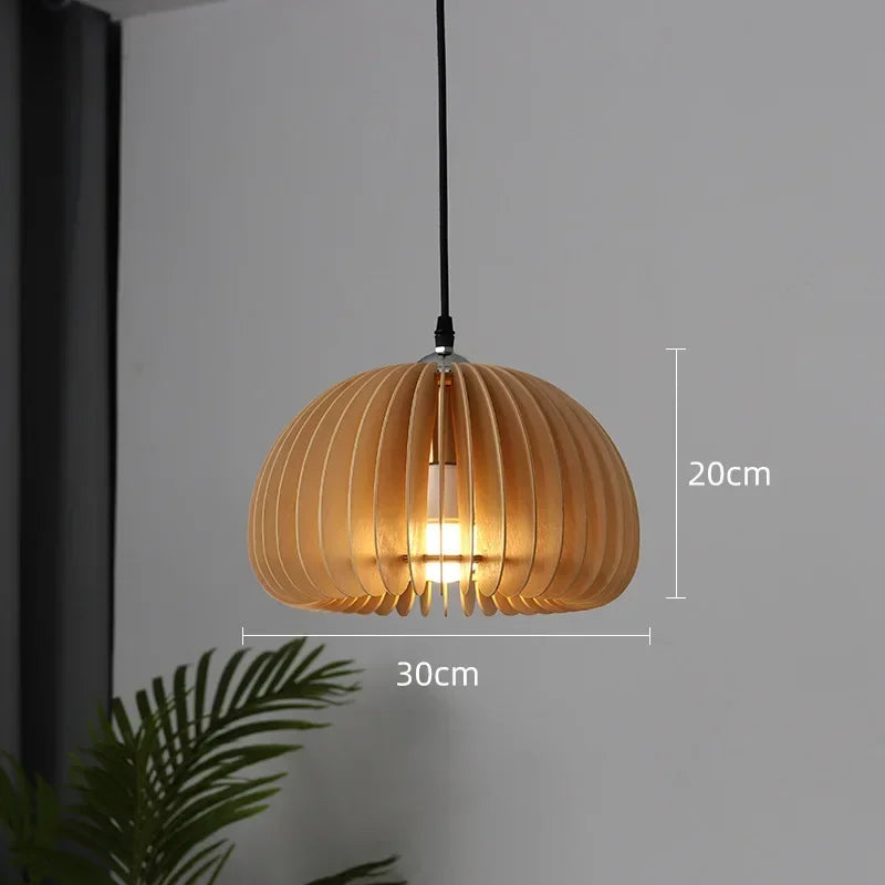 Holz LED Pendelleuchte