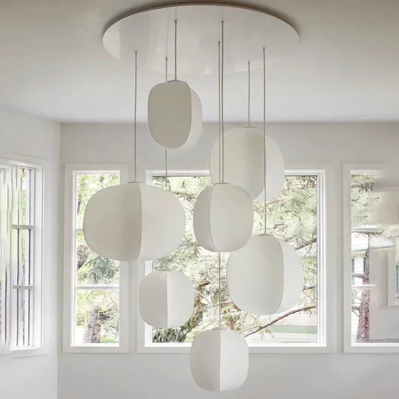 Minimalistische Stoff Deckenlampe