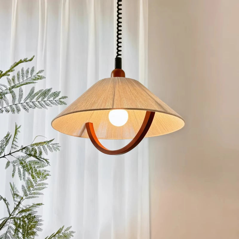 Holz Glas Deckenlampe