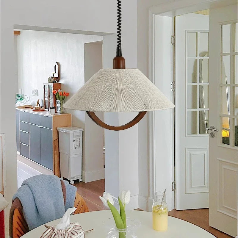 Holz Glas Deckenlampe