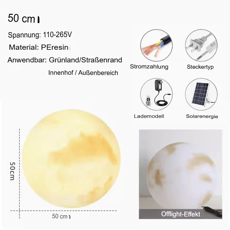 Solar Gartenleuchte im Mondlicht-Design-Aster Selection
