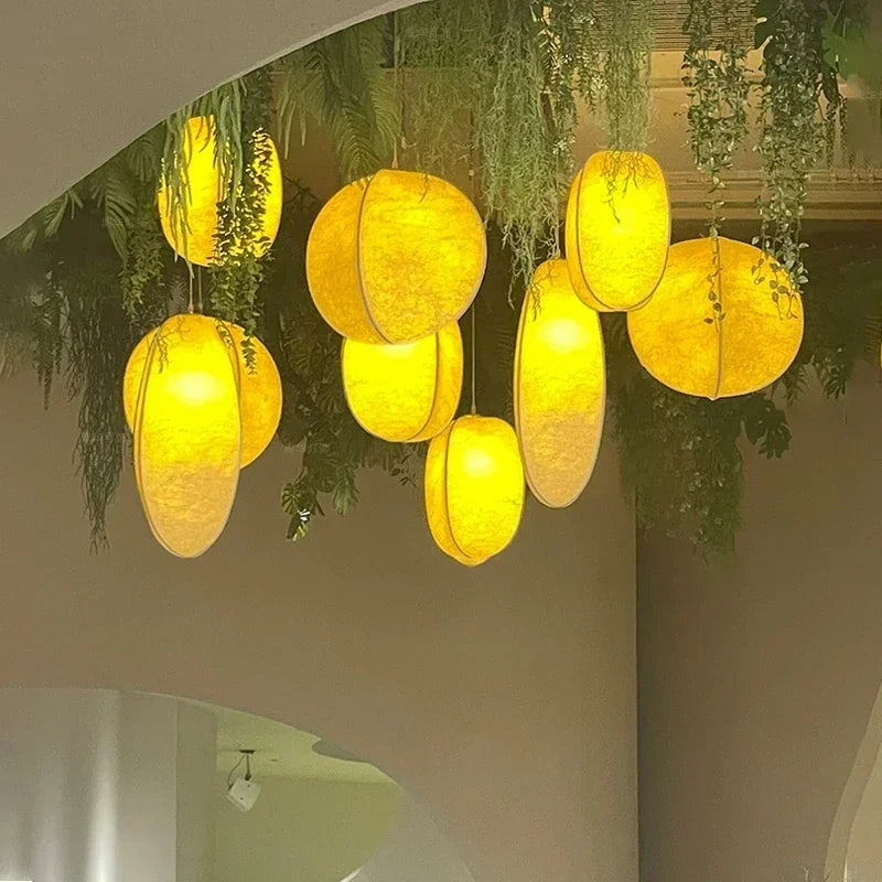 Minimalistische Stoff Deckenlampe
