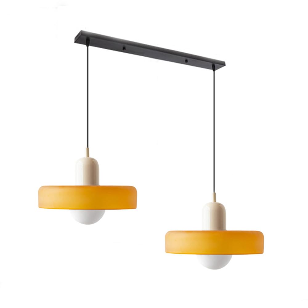 Bauhaus Hängeleuchte aus Buntglas-Aster Selection