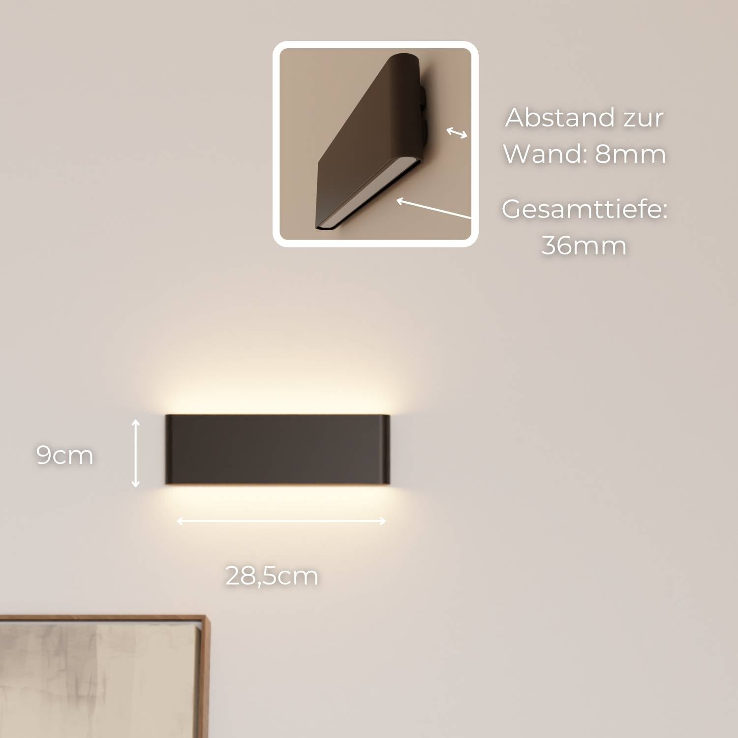 Moderne Wandleuchte für Innen und Außen