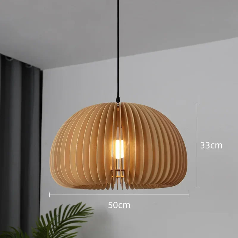 Holz LED Pendelleuchte