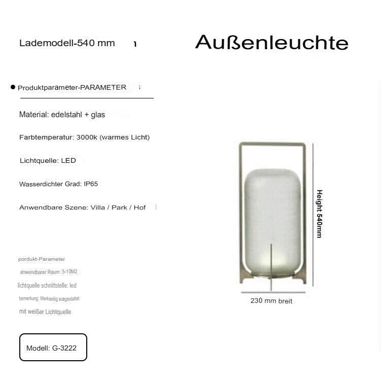 Moderne Außenleuchte Garten