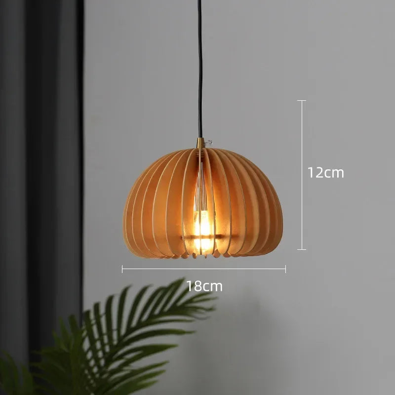 Holz LED Pendelleuchte