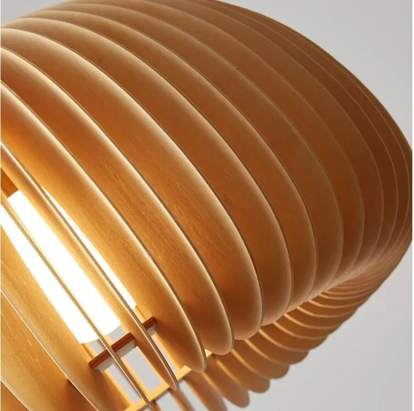 Holz LED Pendelleuchte