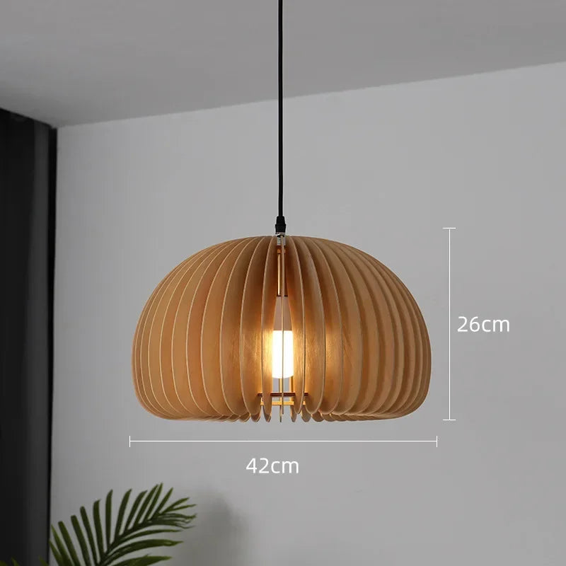 Holz LED Pendelleuchte