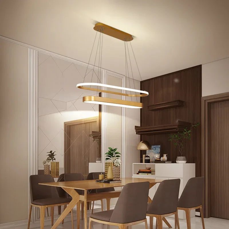 Gold Schwarz LED Kronleuchter