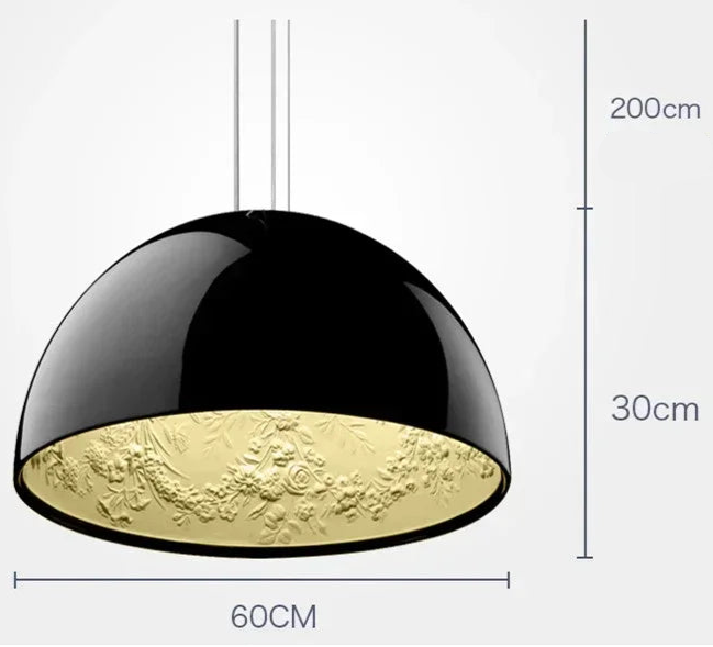 Skandinavische LED Hängeleuchte mit Resin