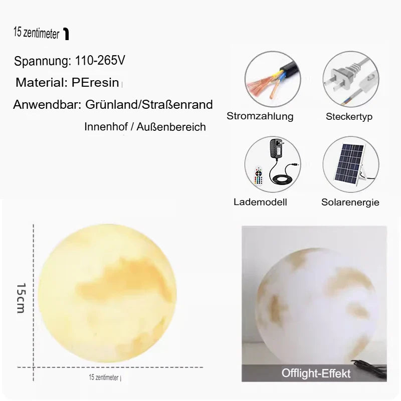 Solar Gartenleuchte im Mondlicht-Design-Aster Selection