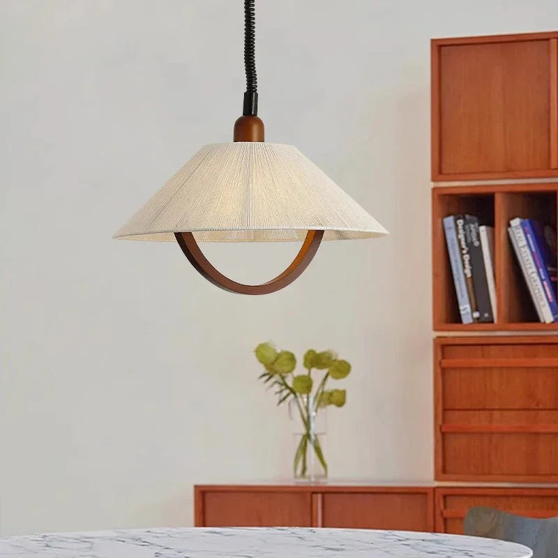 Holz Glas Deckenlampe
