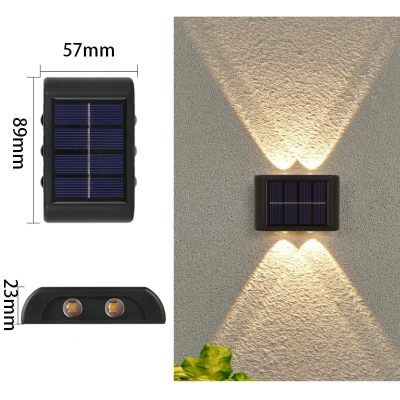 Solar-Wandleuchte nach oben und unten