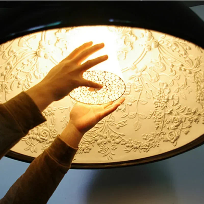 Skandinavische LED Hängeleuchte mit Resin
