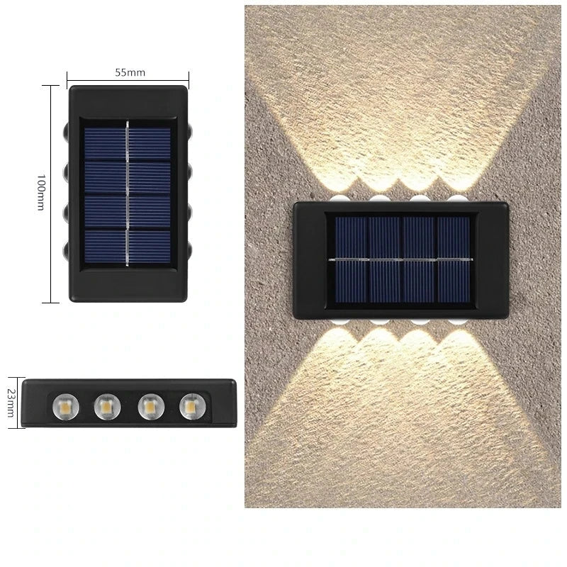 Solar-Wandleuchte nach oben und unten
