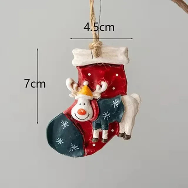 Festive reindeer stockings for hanging
