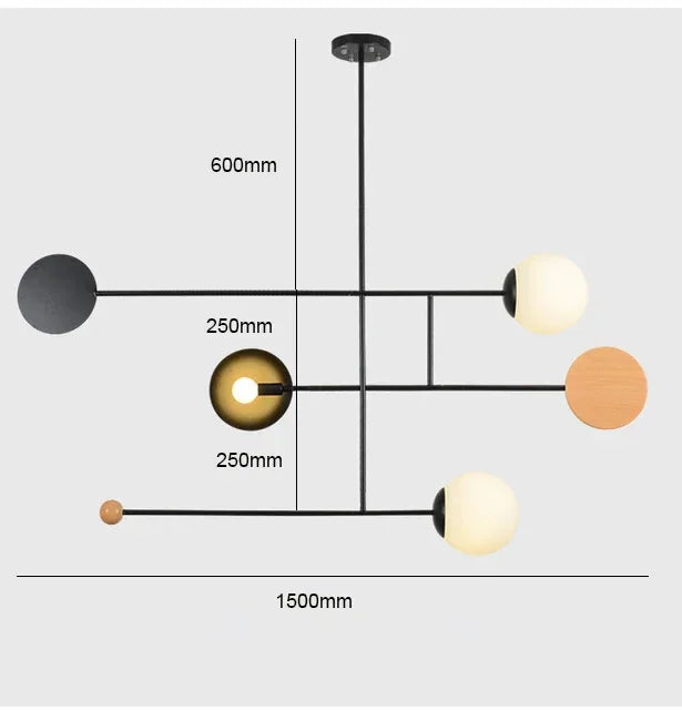 Geometrische LED Pendelleuchte