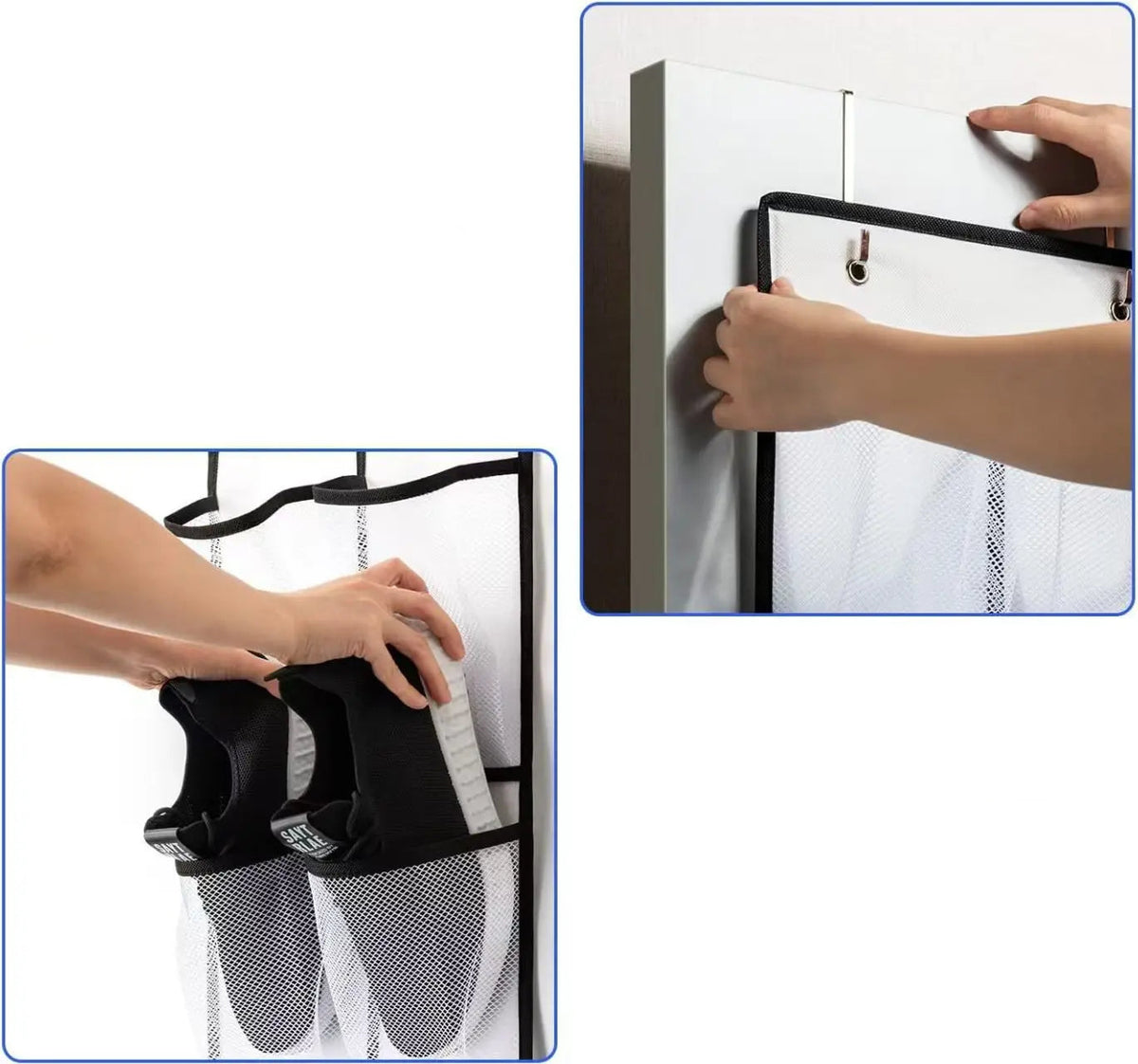 Schuh-Organizer mit Netztasche zum Einhängen an der Tür