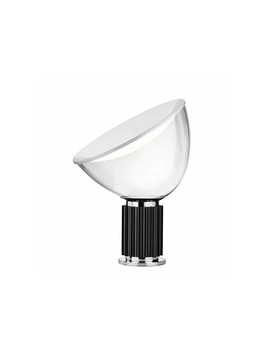 Modern sculptural table lamp metal and glass for stylish interior design in the living room