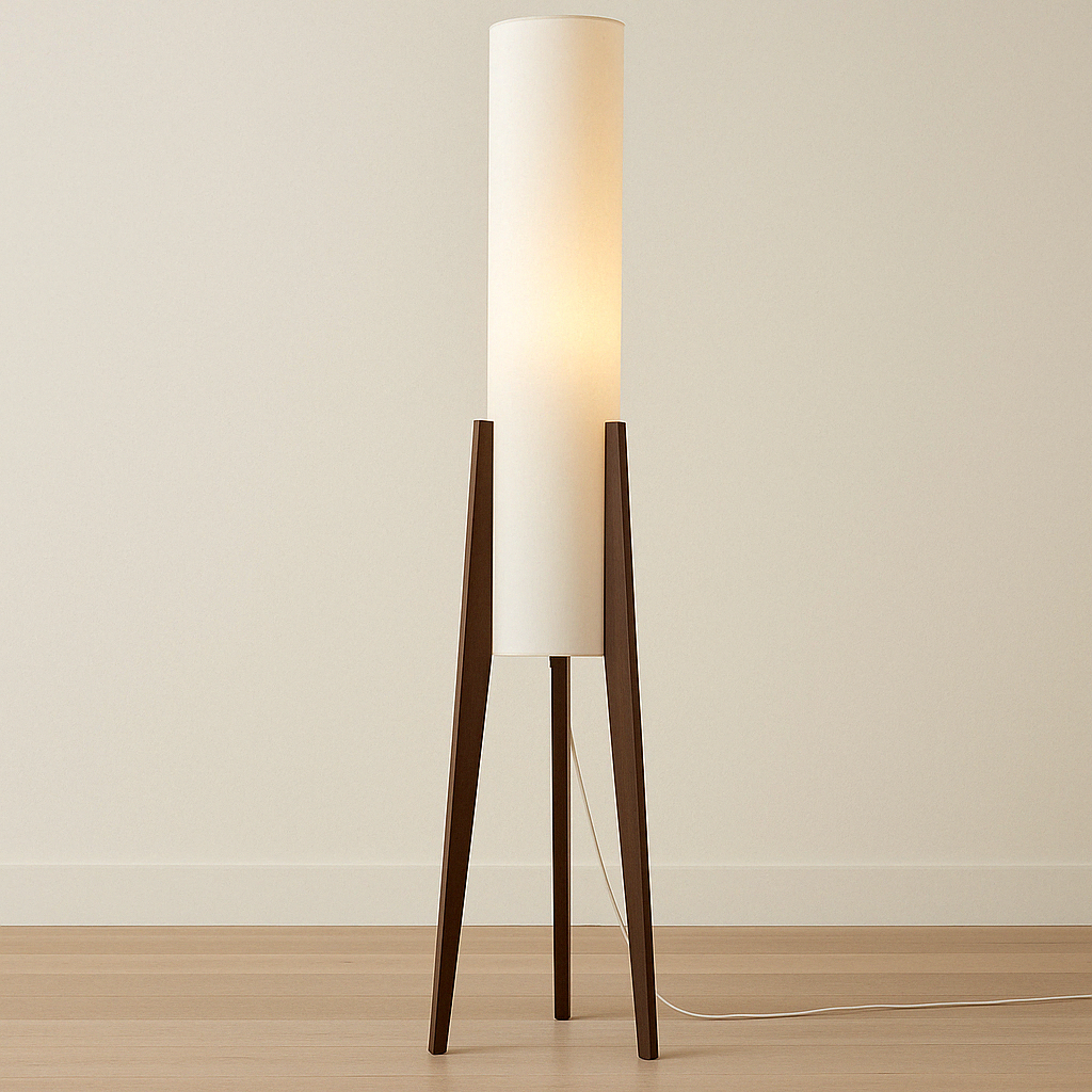 Talmoora Mid-Century Walnuss Stehleuchte für Wohnzimmer