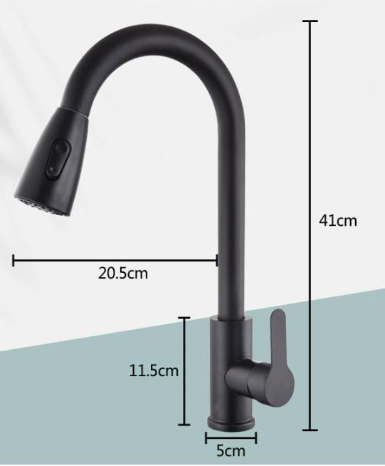 Einhebel-Küchenarmatur mit ausziehbarem Brausekopf