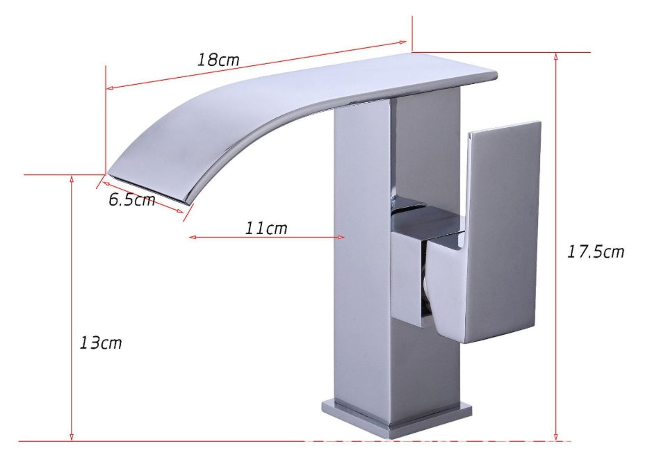Stylish waterfall faucet – bathroom faucet with luxurious water flow