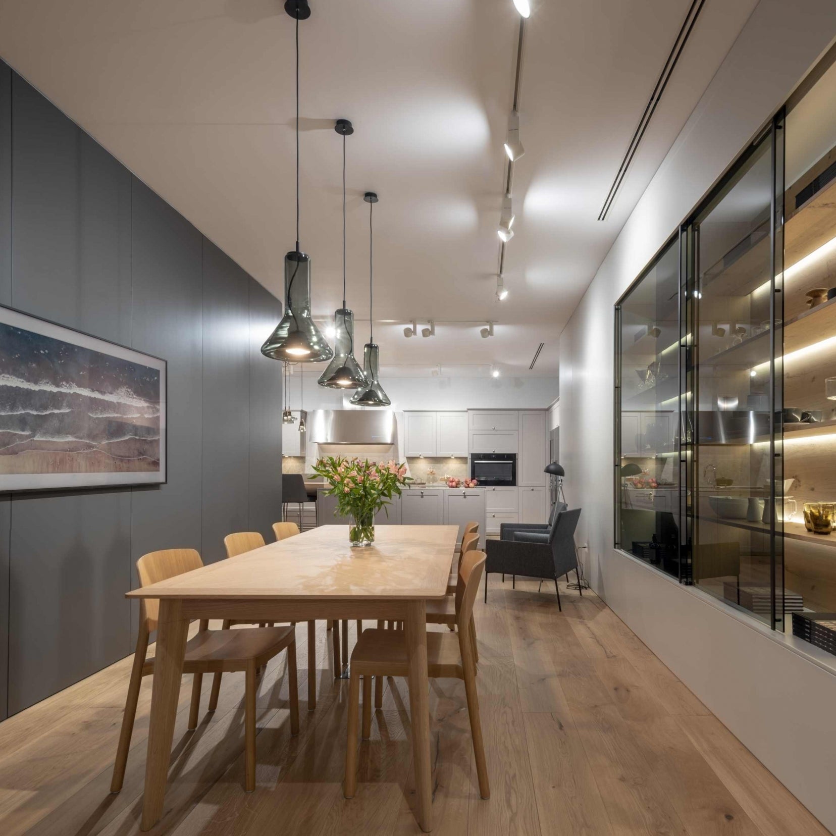 Designer Glas LED Hängeleuchte