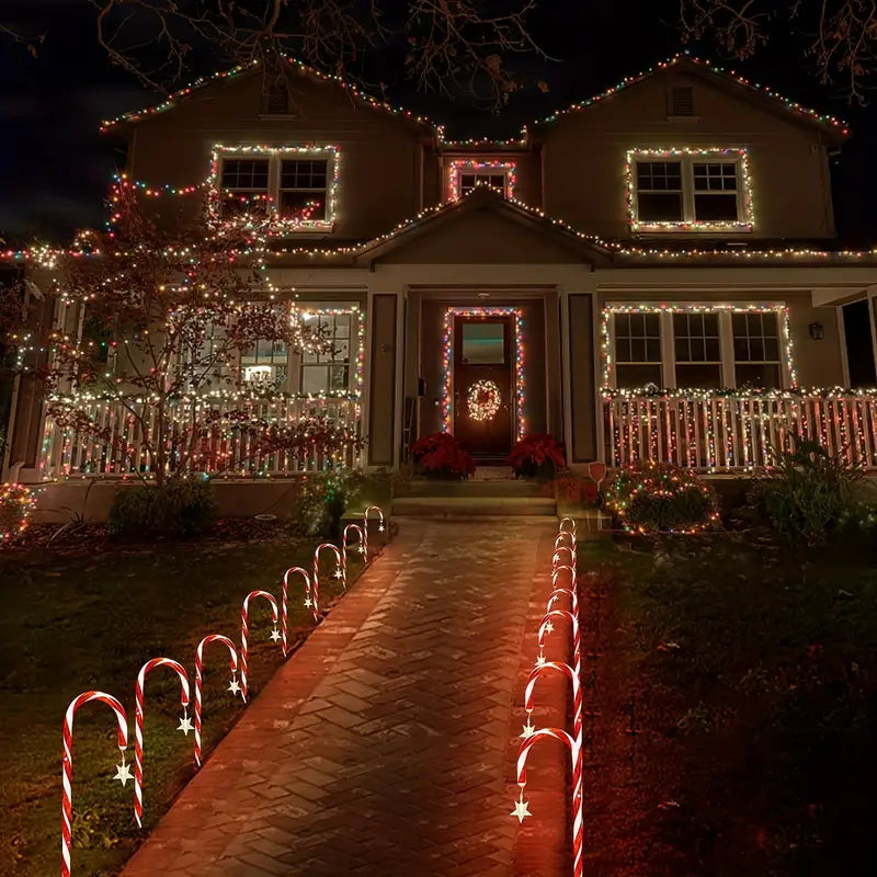 Weihnachts Solar Candy Cane Lichter