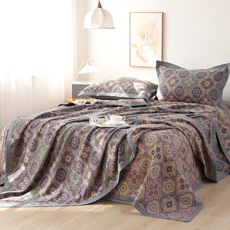 Mandala Steppdecke Baumwolle wendbar modernes Schlafzimmer Design