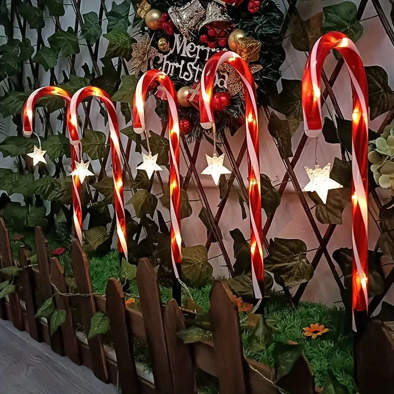 Weihnachts Solar Candy Cane Lichter