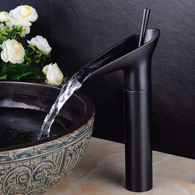 Antique brass faucet in vintage retro style